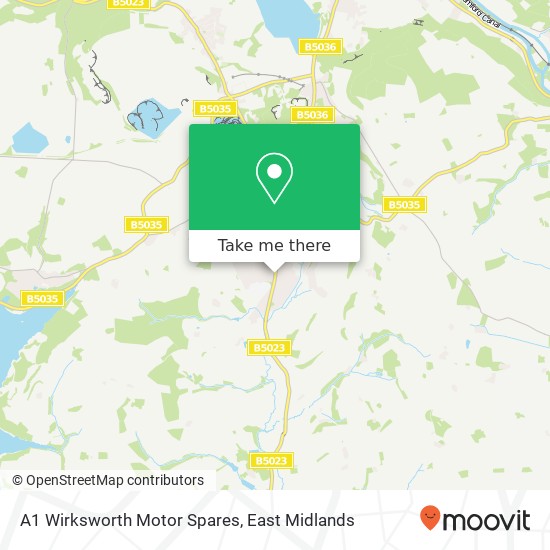 A1 Wirksworth Motor Spares map