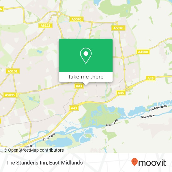 The Standens Inn map