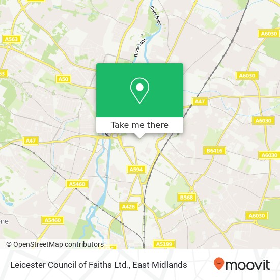 Leicester Council of Faiths Ltd. map