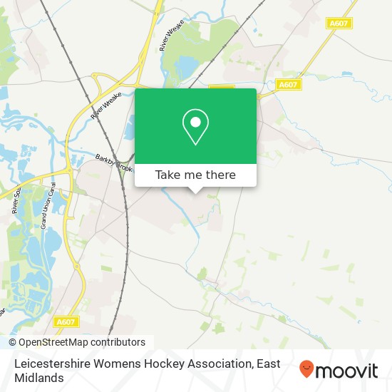 Leicestershire Womens Hockey Association map