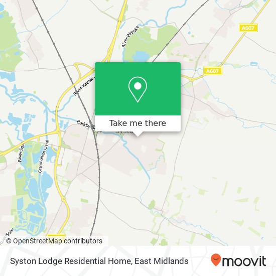 Syston Lodge Residential Home map