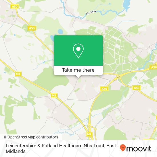 Leicestershire & Rutland Healthcare Nhs Trust map