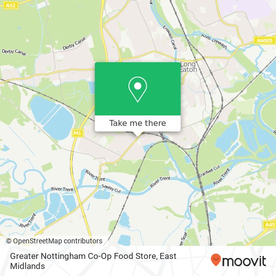 Greater Nottingham Co-Op Food Store map