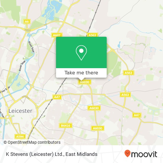 K Stevens (Leicester) Ltd. map