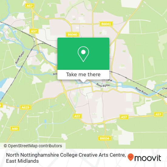 North Nottinghamshire College Creative Arts Centre map