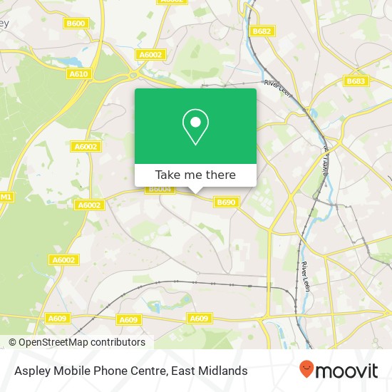 Aspley Mobile Phone Centre map