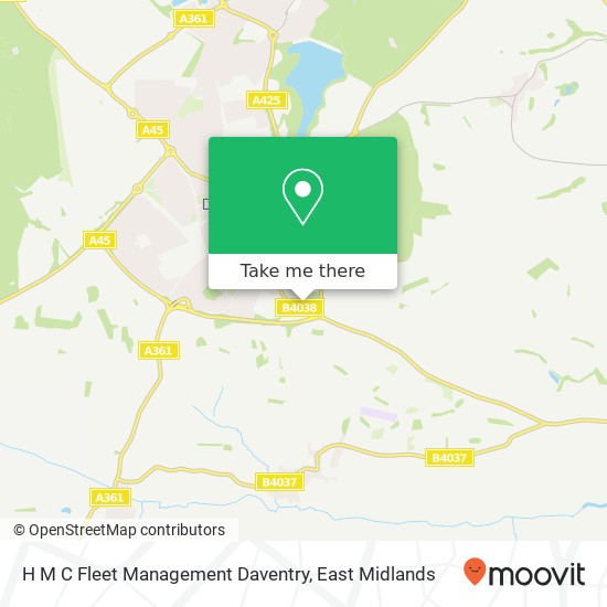 H M C Fleet Management Daventry map