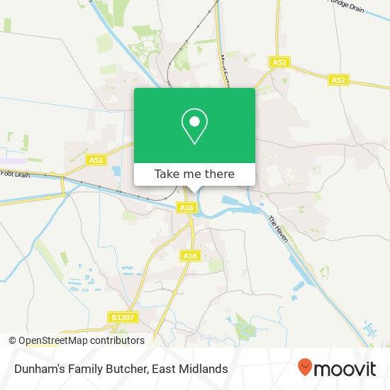 Dunham's Family Butcher map