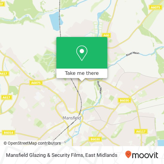 Mansfield Glazing & Security Films map