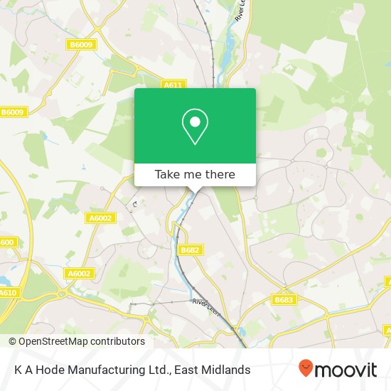 K A Hode Manufacturing Ltd. map
