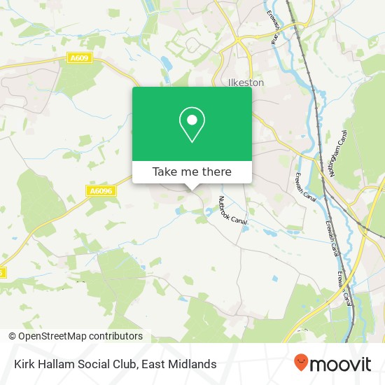Kirk Hallam Social Club map