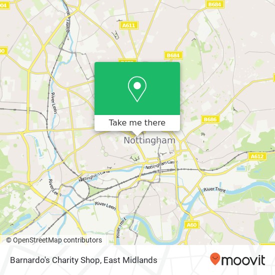 Barnardo's Charity Shop map