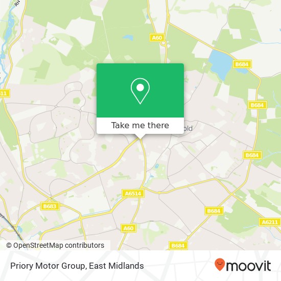 Priory Motor Group map