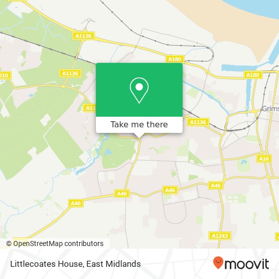 Littlecoates House map