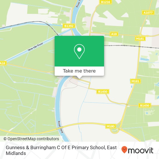 Gunness & Burringham C Of E Primary School map