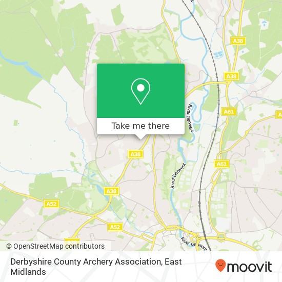 Derbyshire County Archery Association map