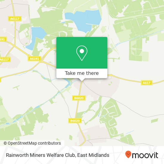 Rainworth Miners Welfare Club map