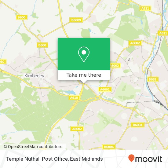 Temple Nuthall Post Office map