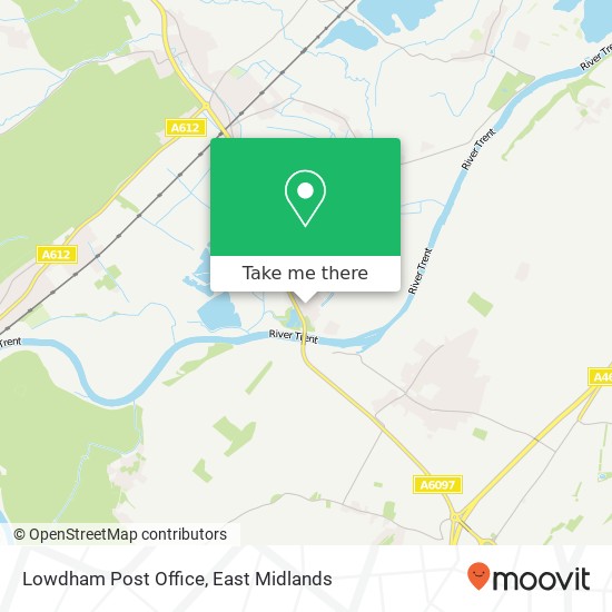 Lowdham Post Office map