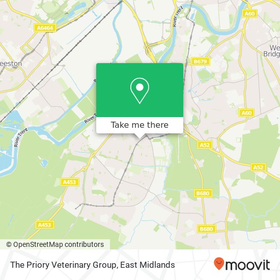 The Priory Veterinary Group map