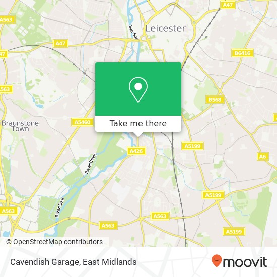 Cavendish Garage map
