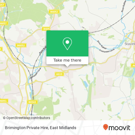 Brimington Private Hire map
