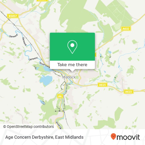 Age Concern Derbyshire map