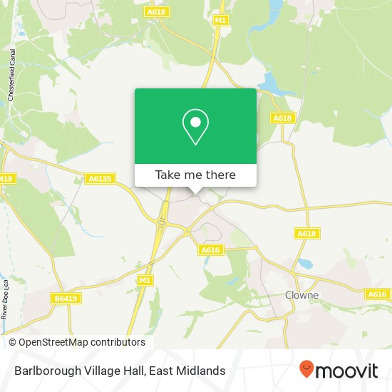 Barlborough Village Hall map