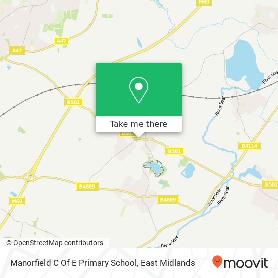 Manorfield C Of E Primary School map