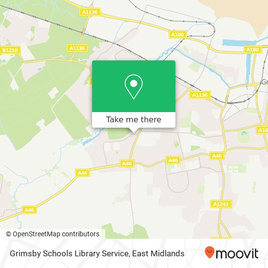Grimsby Schools Library Service map