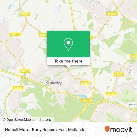 Nuthall Motor Body Repairs map