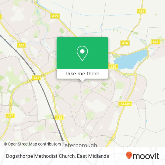 Dogsthorpe Methodist Church map