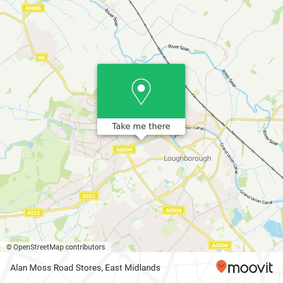 Alan Moss Road Stores map