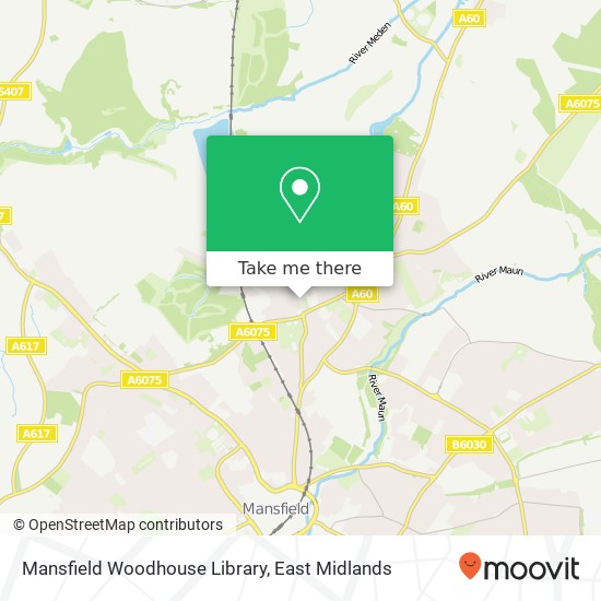 Mansfield Woodhouse Library map