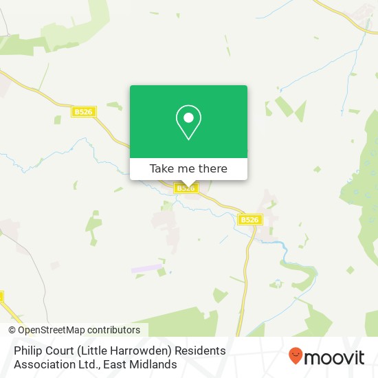 Philip Court (Little Harrowden) Residents Association Ltd. map