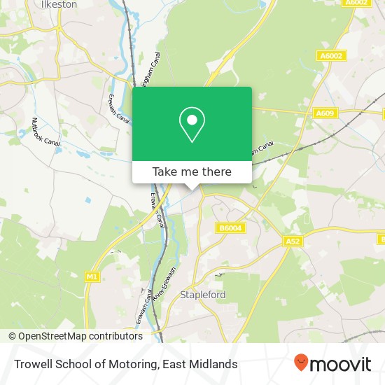 Trowell School of Motoring map