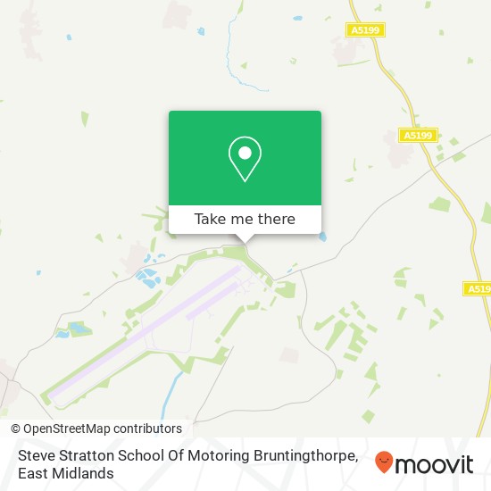 Steve Stratton School Of Motoring Bruntingthorpe map