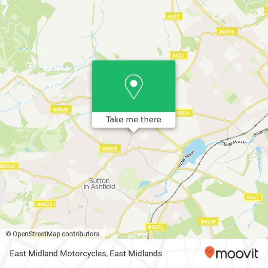 East Midland Motorcycles map