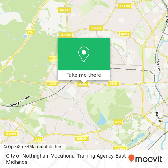 City of Nottingham Vocational Training Agency map