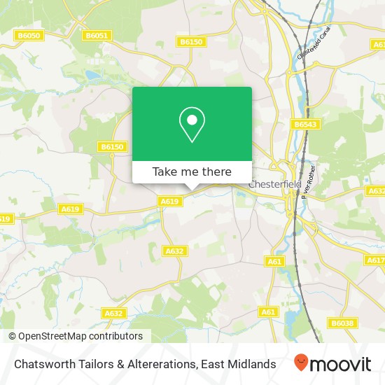 Chatsworth Tailors & Altererations map