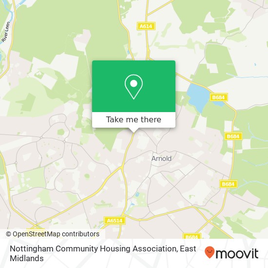 Nottingham Community Housing Association map