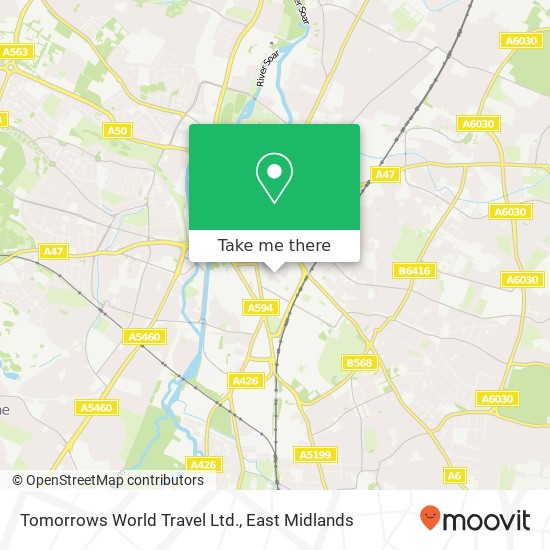 Tomorrows World Travel Ltd. map