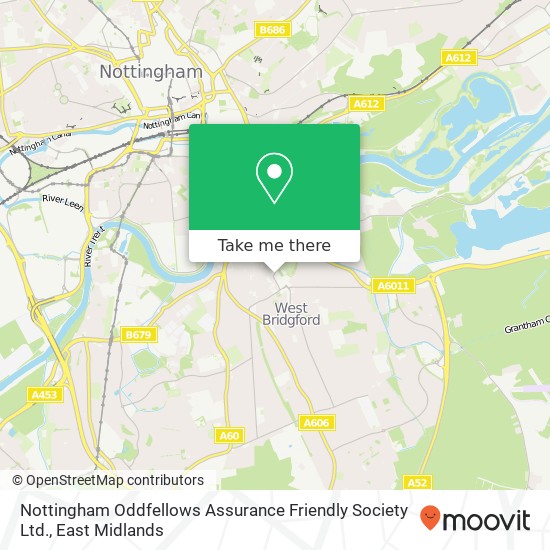 Nottingham Oddfellows Assurance Friendly Society Ltd. map