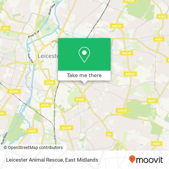 Leicester Animal Rescue map