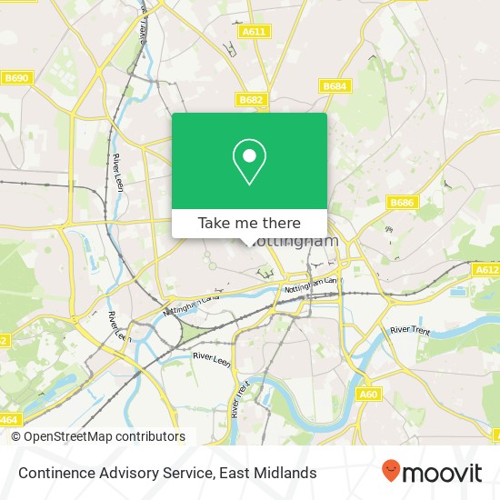 Continence Advisory Service map