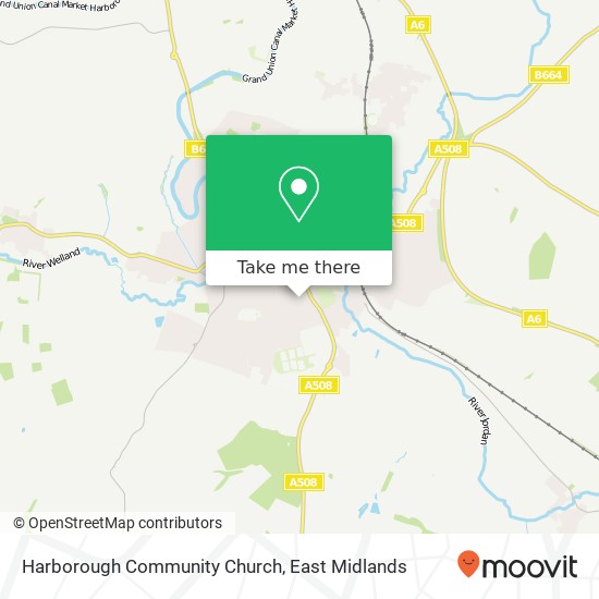 Harborough Community Church map