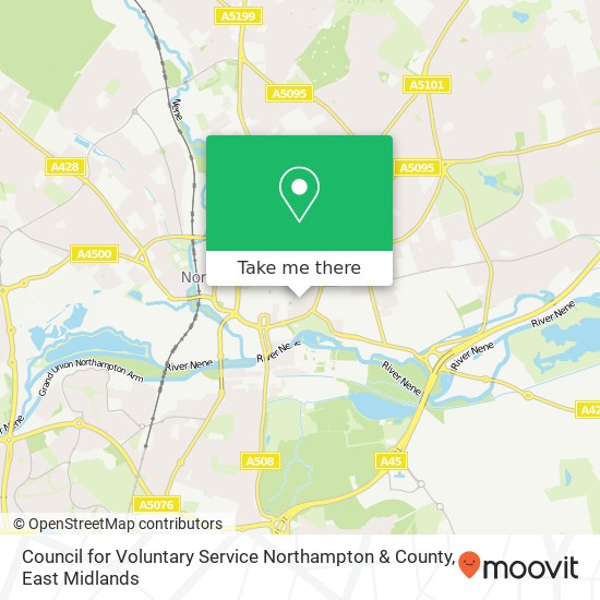 Council for Voluntary Service Northampton & County map