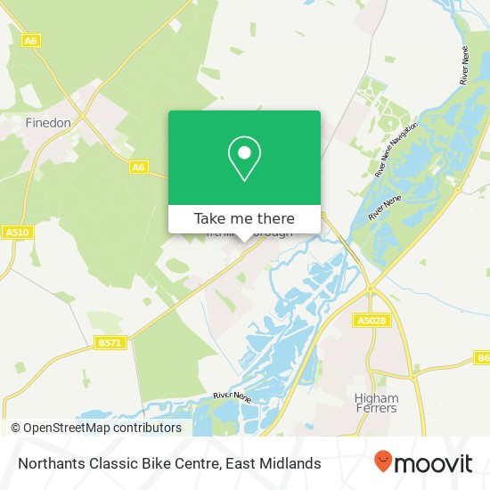 Northants Classic Bike Centre map