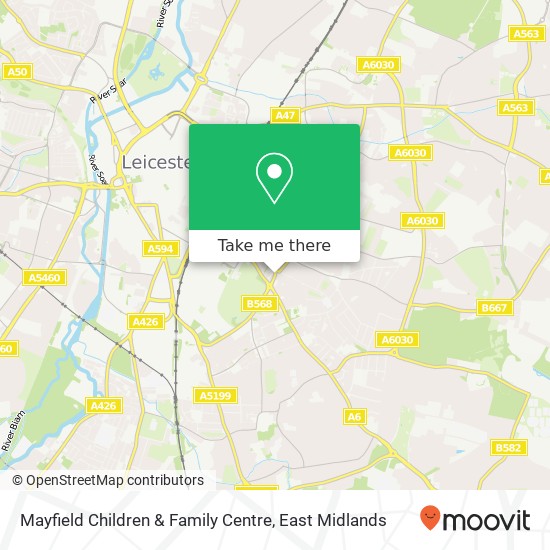 Mayfield Children & Family Centre map