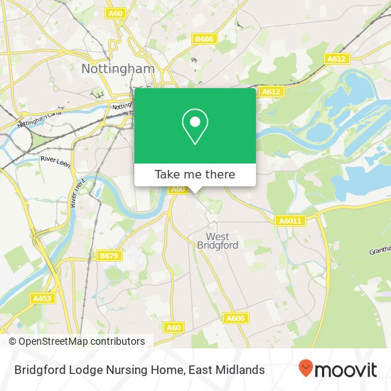 Bridgford Lodge Nursing Home map